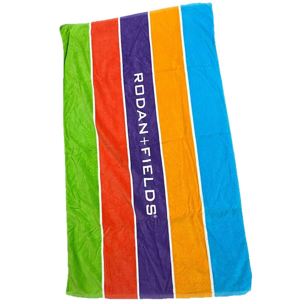 Beach‎ Towel Rodan and Fields Logo Colorful Pool Summer Beach 100% Cotton 58x35
